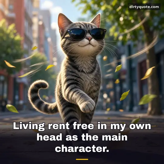 Living rent free in my own head as the main character.