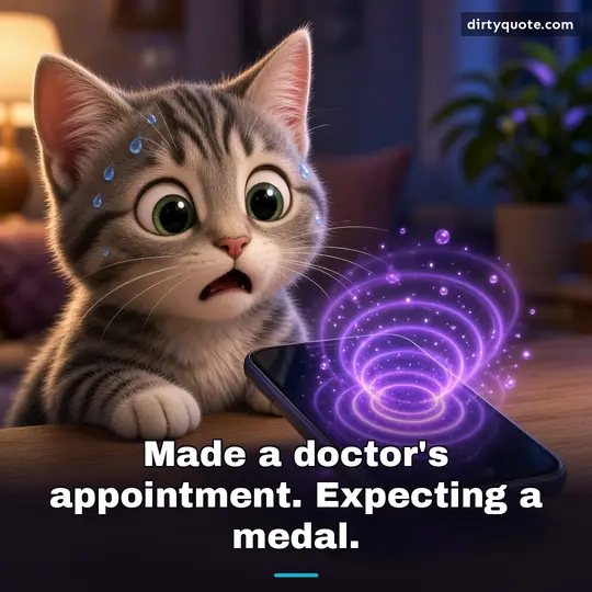 Made a doctor's appointment. Expecting a medal.