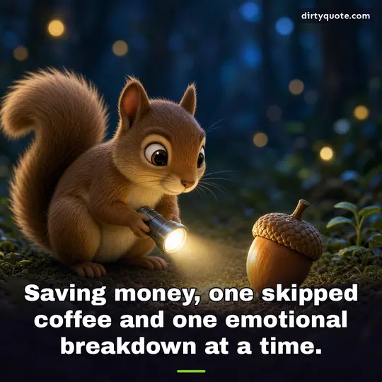 Saving money, one skipped coffee and one emotional breakdown at a time.